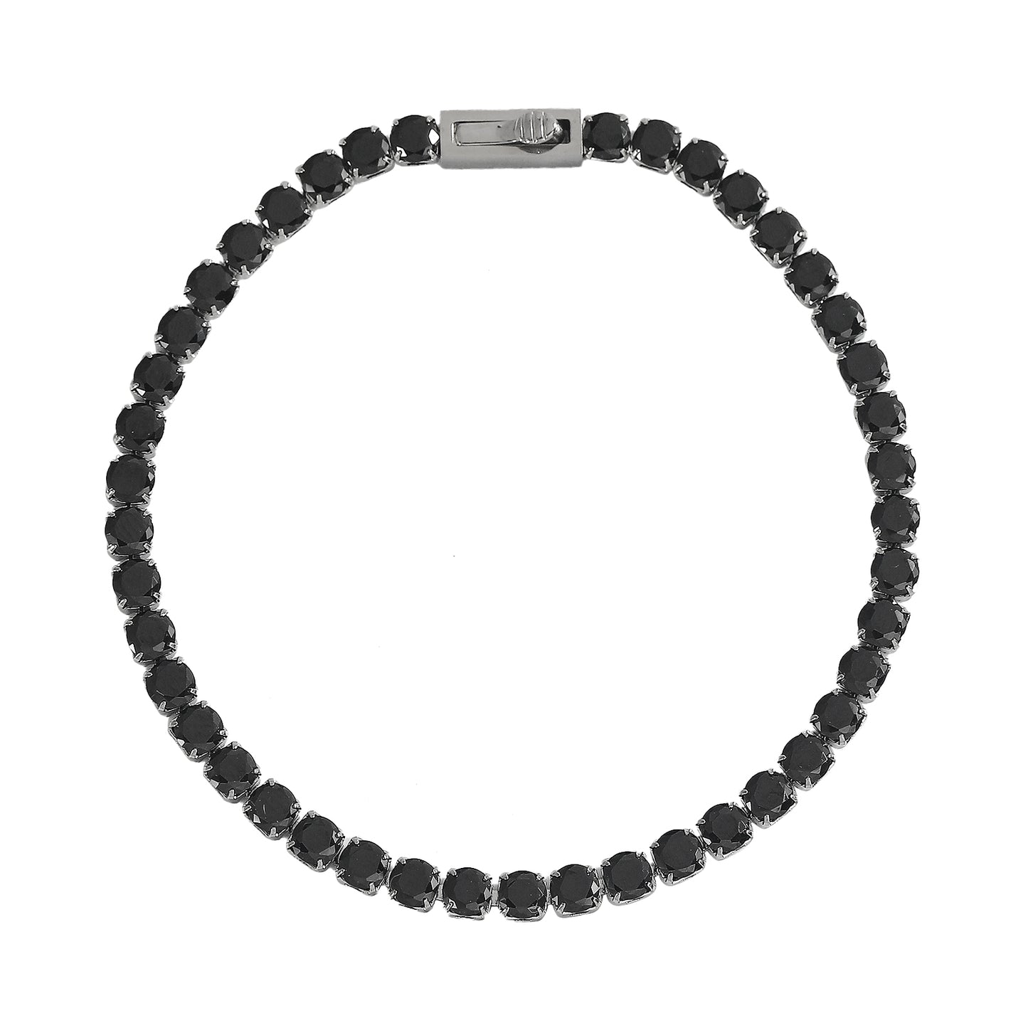 צמיד טניס שחור קלאסי 4 מ׳׳מ