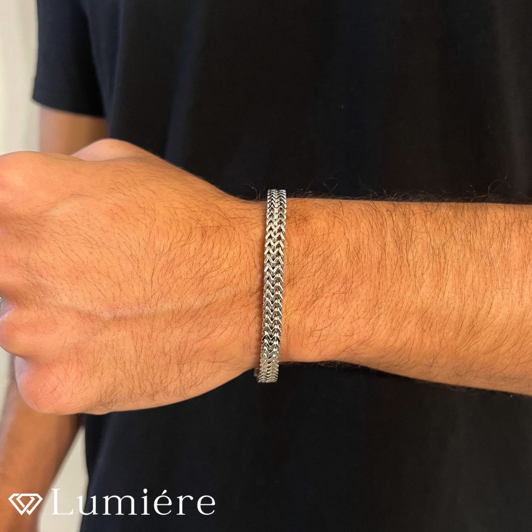 Lumiére סט פרנקו לגבר | כסף Lumiére כסף סט תכשיטים איכותיים לגבר