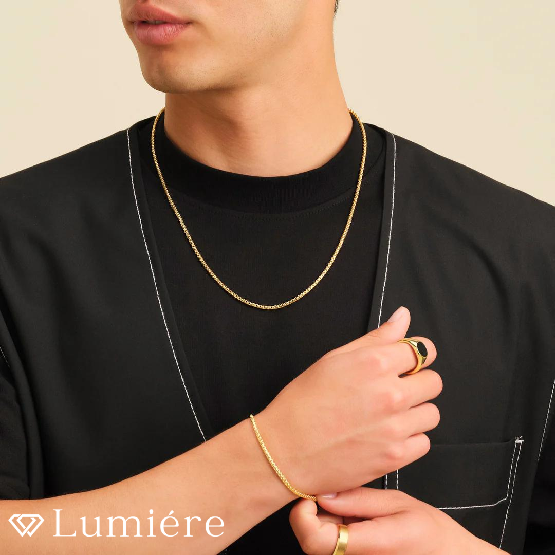 Lumiére שרשרת ברונו לגבר | זהב Lumiére זהב תכשיטים איכותיים לגבר
