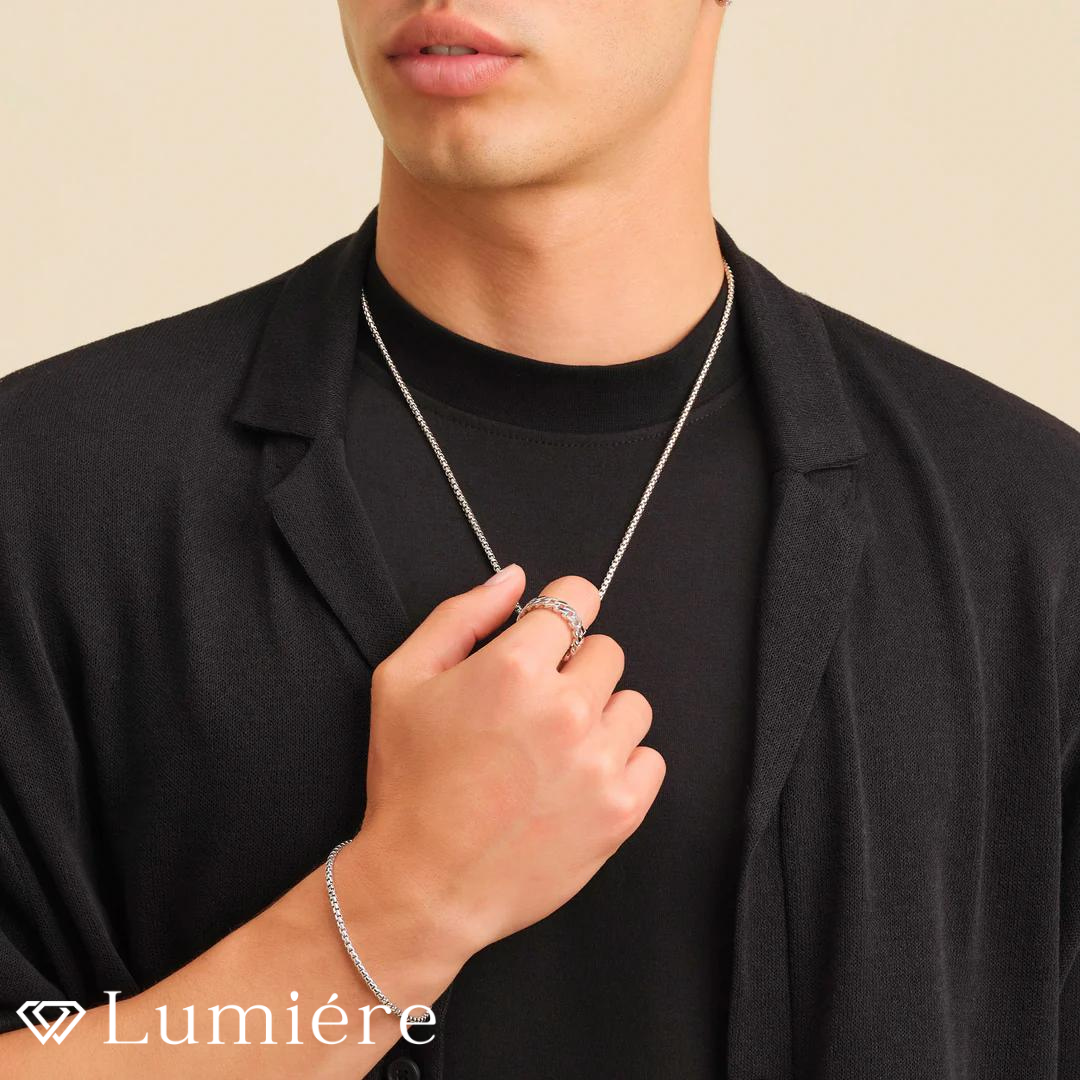 Lumiére צמיד ברונו | כסף Lumiére כסף תכשיטים איכותיים לגבר