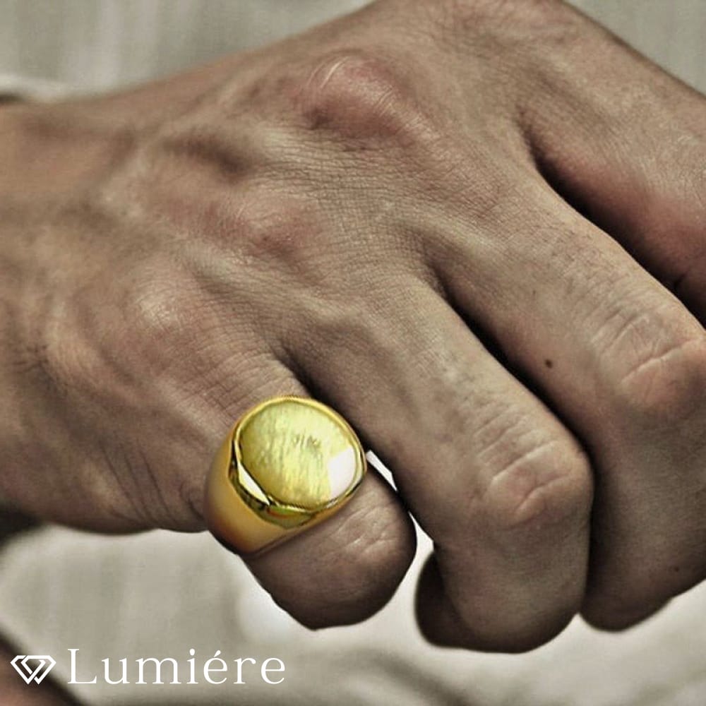 Lumiére טבעת אלגנט לגבר | זהב Lumiére זהב תכשיטים איכותיים לגבר
