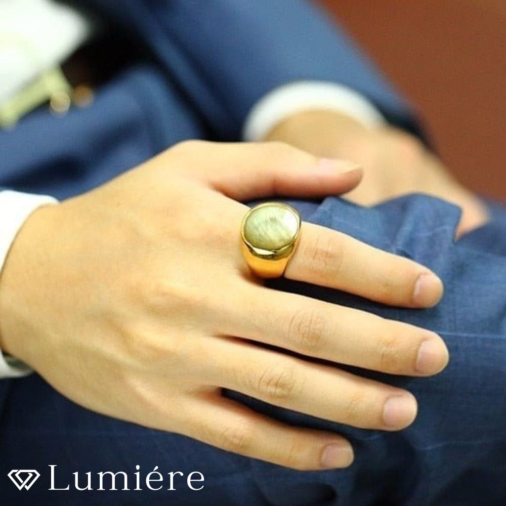 Lumiére טבעת אלגנט לגבר | זהב Lumiére זהב תכשיטים איכותיים לגבר