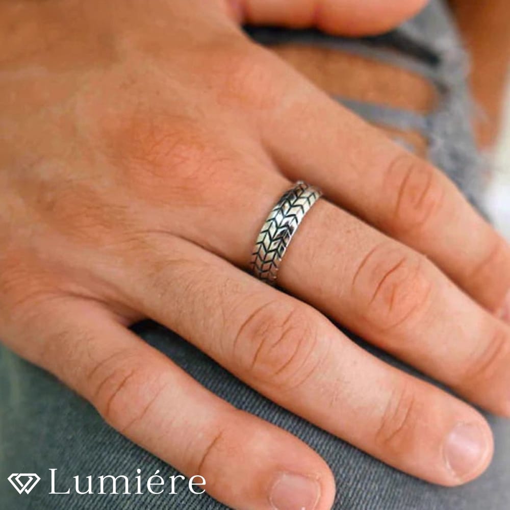 Lumiére טבעת מישלן לגבר | כסף Lumiére כסף תכשיטים איכותיים לגבר