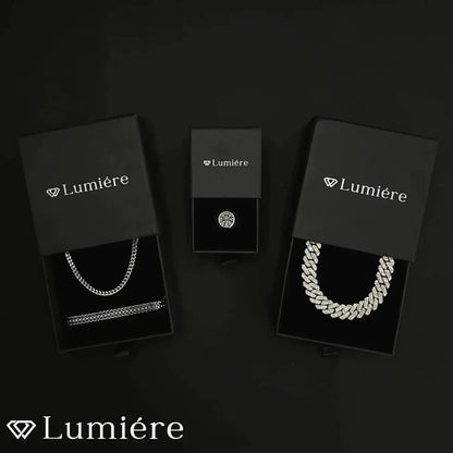 Lumiére שרשרת קובנית 10 מ״מ לגבר | כסף Lumiére כסף קובני תכשיטים איכותיים לגבר