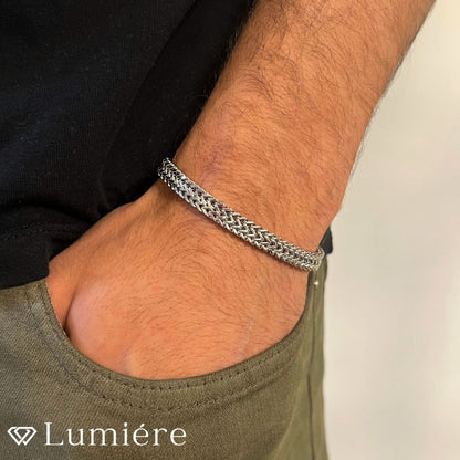 Lumiére צמיד פרנקו לגבר | כסף Lumiére כסף פרנקו תכשיטים איכותיים לגבר