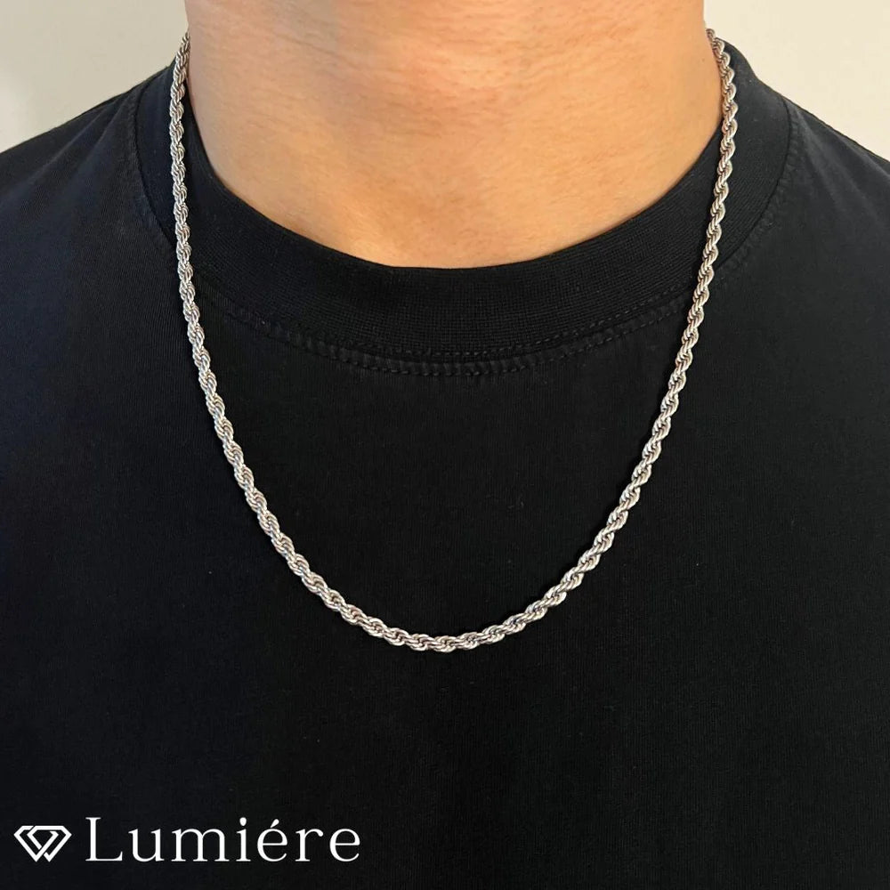 Lumiére שרשרת חבל | כסף Lumiére חבל תכשיטים איכותיים לגבר