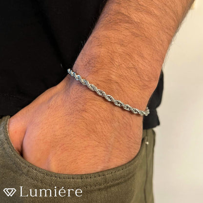 Lumiére סט חבל לגבר | כסף Lumiére כסף סט תכשיטים איכותיים לגבר