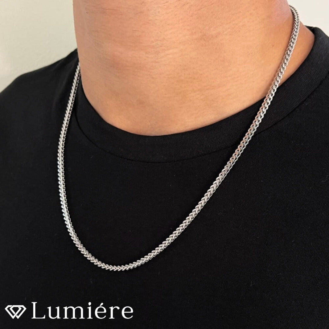 Lumiére שרשרת פרנקו לגבר | כסף Lumiére כסף פרנקו תכשיטים איכותיים לגבר