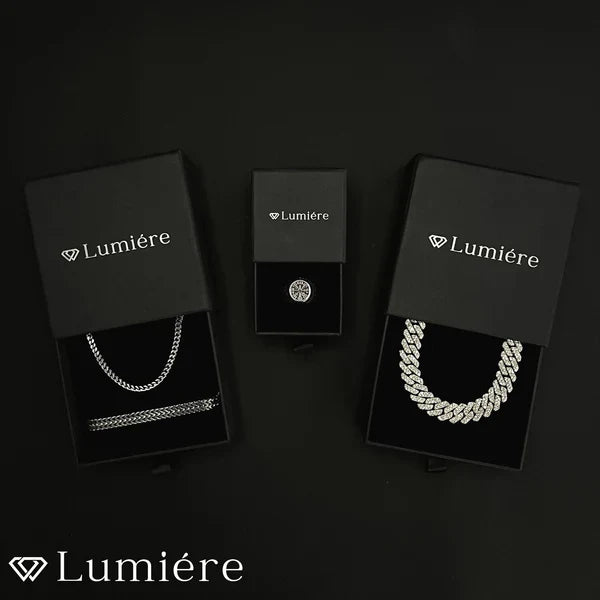 Lumiére שרשרת אייס פריז | כסף Lumiére אייס כסף קובני תכשיטים איכותיים לגבר