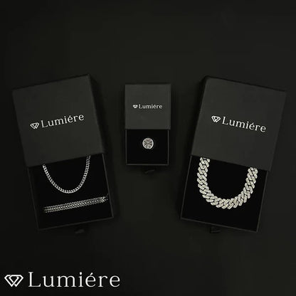 Lumiére שרשרת אייס פריז | כסף Lumiére אייס כסף קובני תכשיטים איכותיים לגבר