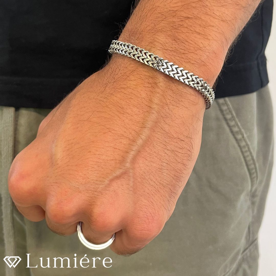 Lumiére צמיד פרנקו לגבר | כסף Lumiére כסף פרנקו תכשיטים איכותיים לגבר