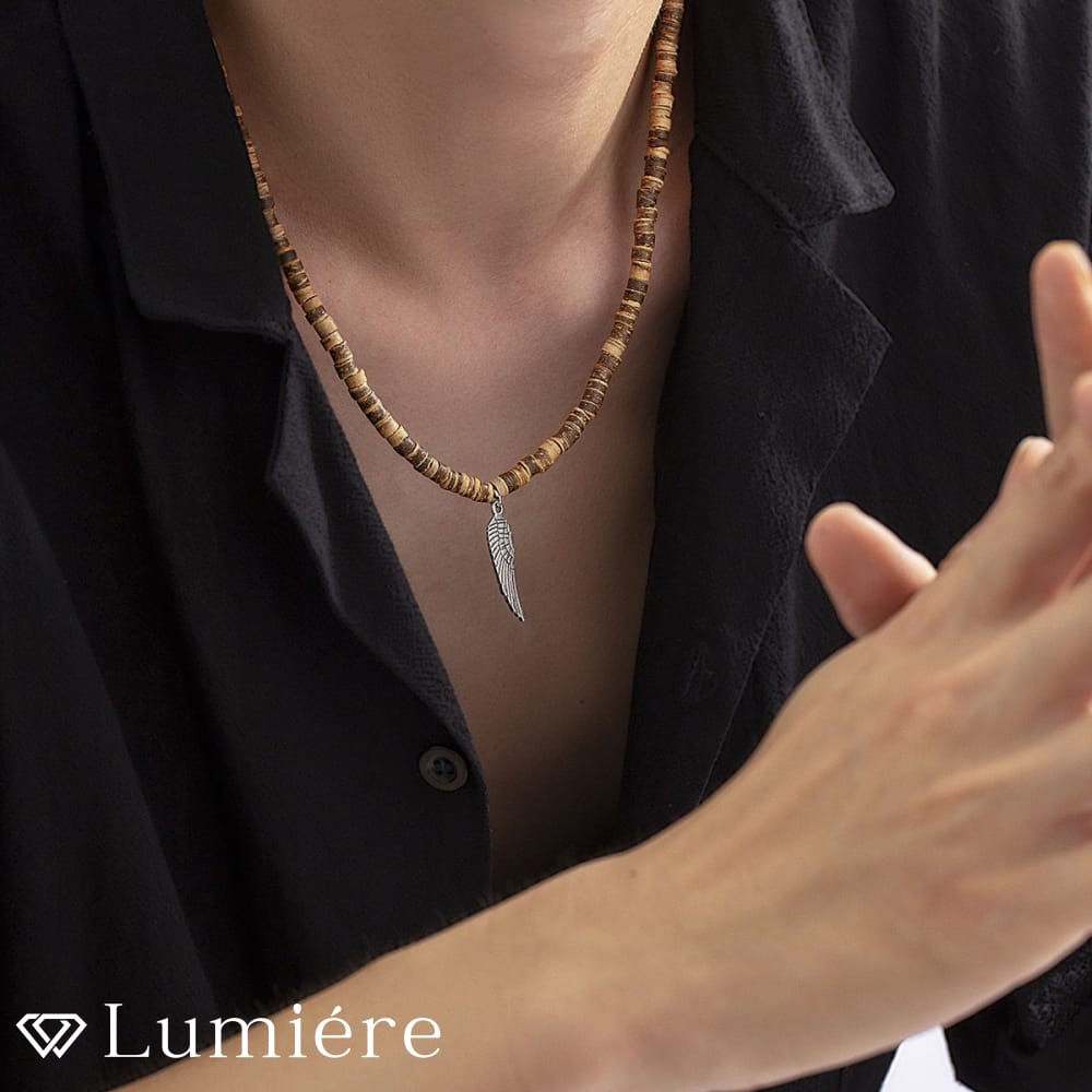 Lumiére שרשרת חרוזים מונקו לגבר | חום Lumiére   תכשיטים איכותיים לגבר