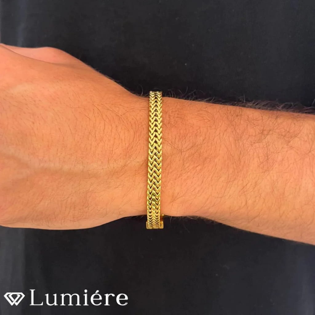 Lumiére שרשרת פרנקו לגבר | זהב Lumiére זהב פרנקו תכשיטים איכותיים לגבר